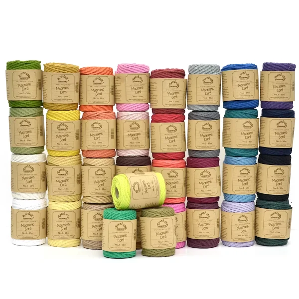 Everlasto 3.5mm Coloured Cotton Macrame Cord