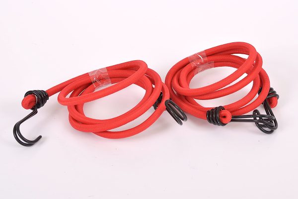 2 X 8mm X 150Cm Red Reverse Hook Luggage Elastics
