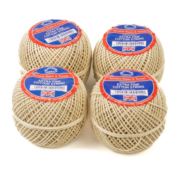 Everlasto Extra Fine Cotton String 80G Balls 4 Pack