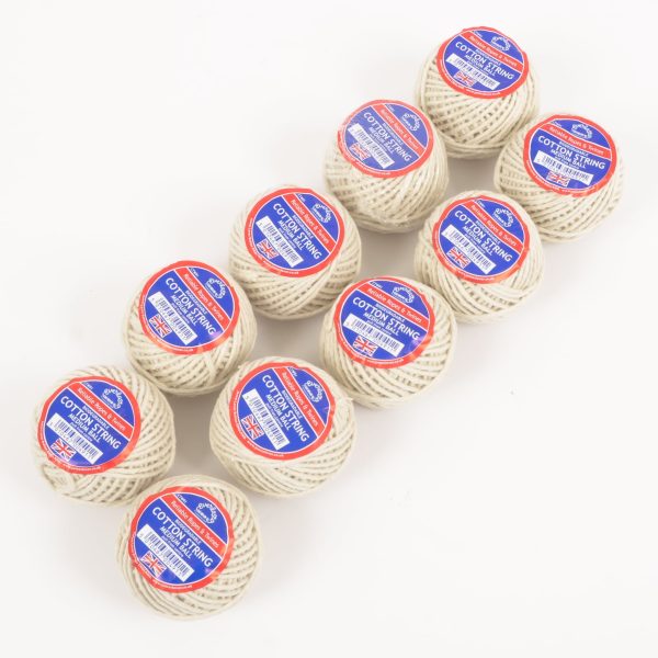 Everlasto Medium Cotton String 2mm X 50G Balls 10 Pack
