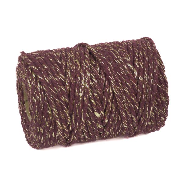 Chunky Bakers Twine Burgundy Sparkle