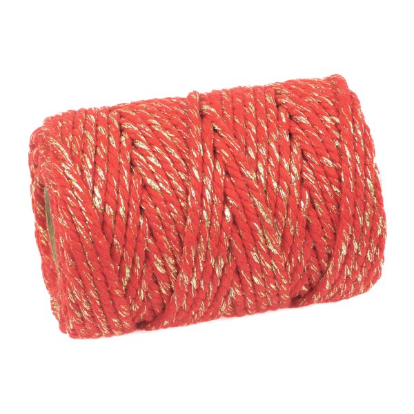Chunky Bakers Twine Red Sparkle