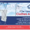 Everlasto 3-Tier 14M Concertina Clothes Airer - Image 2