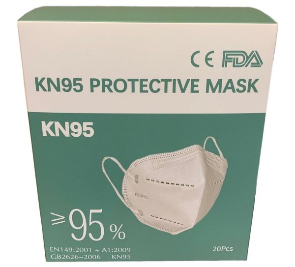 20 PACK - KN95 PROTECTIVE FACE MASKS 95% FILTRATION