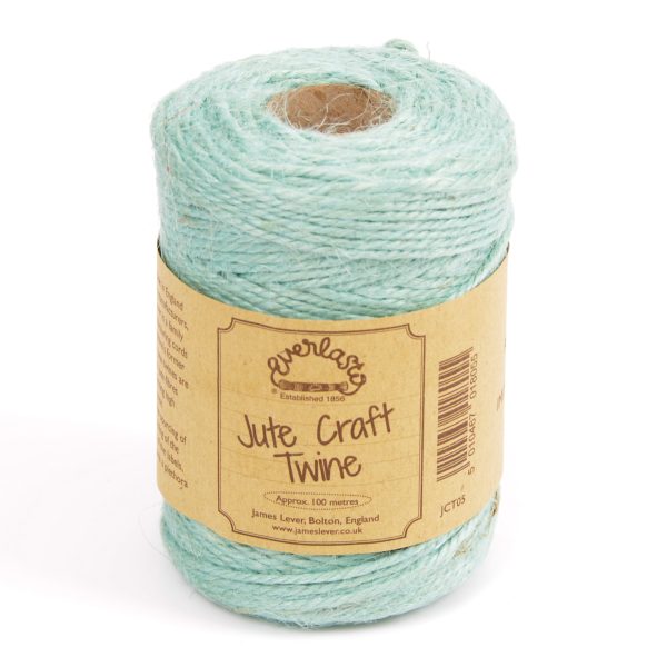 Aqua Blue Coloured Jute Twine