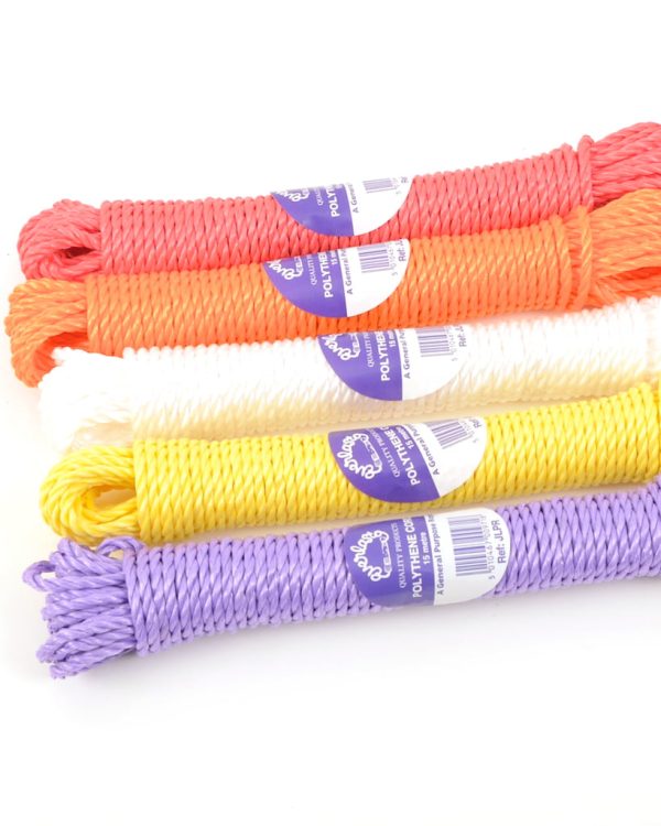 Assorted 5 Pack Everlasto 15m Polythene Cord
