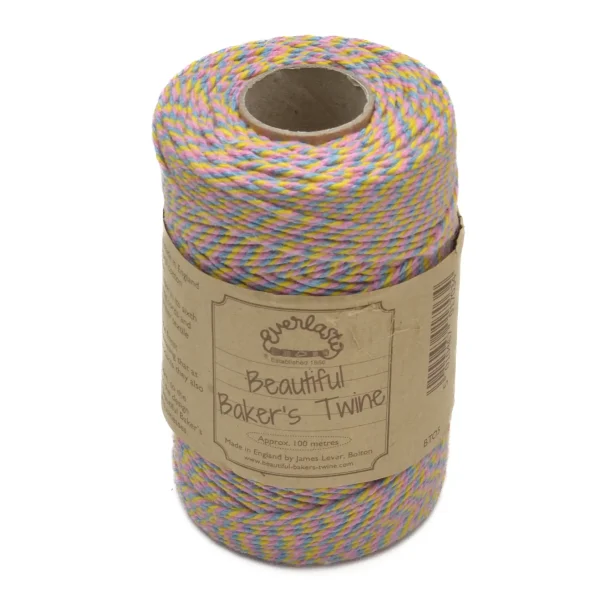 Bakers Twine Pink Yellow And Blue