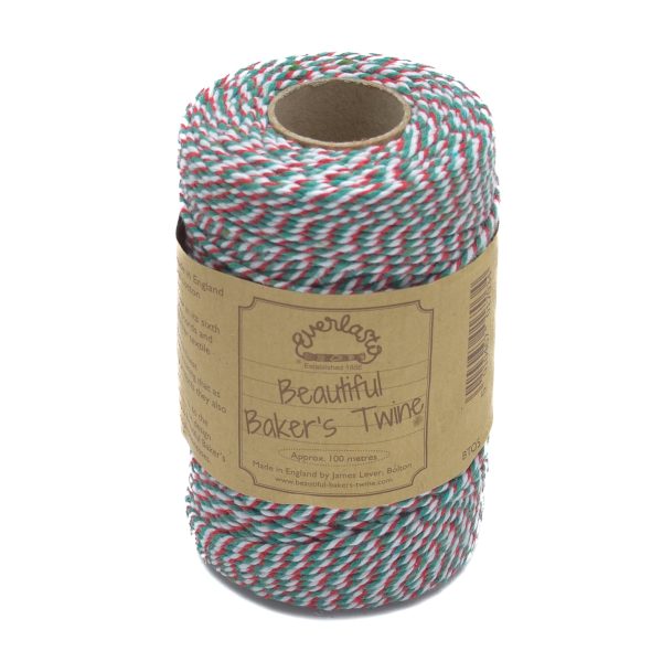 Bakers Twine Red Green And White 'Welsh Dragon'