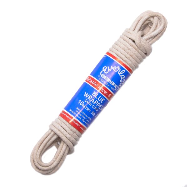 Everlasto Waxed Sash Cord No.1 Blue Wrapper 5mm X 10m