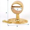 Twin Pack - Brass Oval Pipe Brackets For 28mm Decking Rope - Image 2