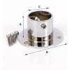Twin Pack Chrome Cup Ends For 32mm Decking Rope - Image 2