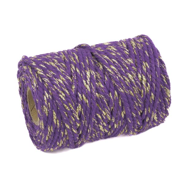Chunky Bakers Twine Violet Sparkle