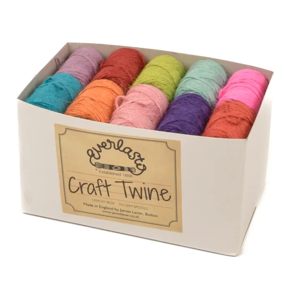 Coloured Jute Twine Display Box