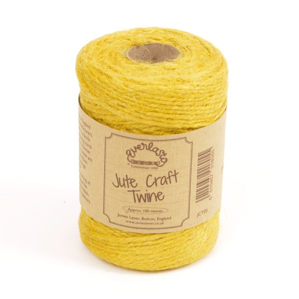 English mustard Coloured Jute Twine