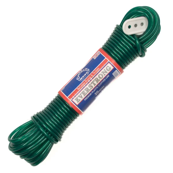 Everlasto 'Everstrong' Premium Steel Core Green Washing Line 20m