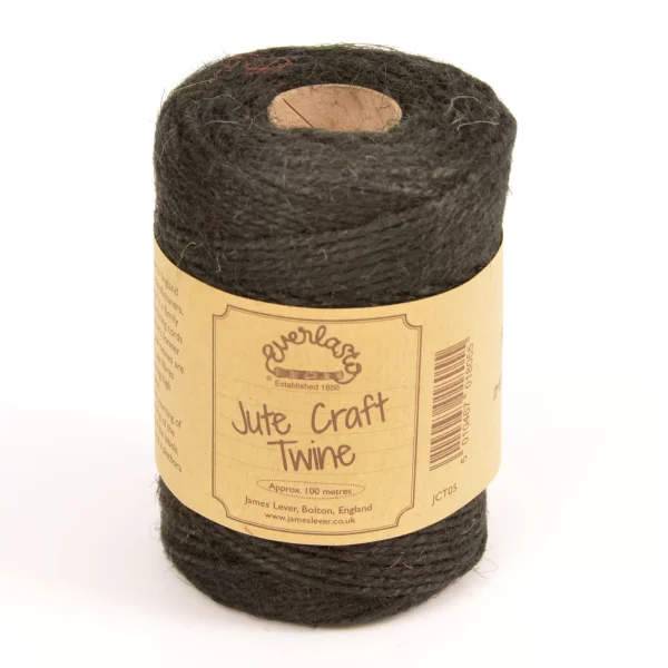 Licorice Black Coloured Jute Twine