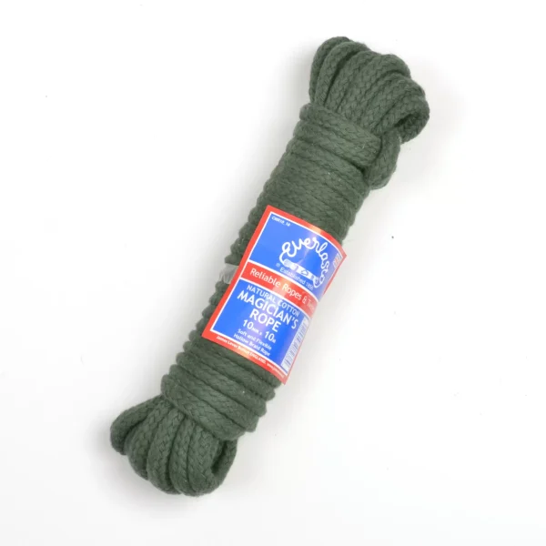 Moss Green Coloured Cotton Magicians Rope 6mm Diameter