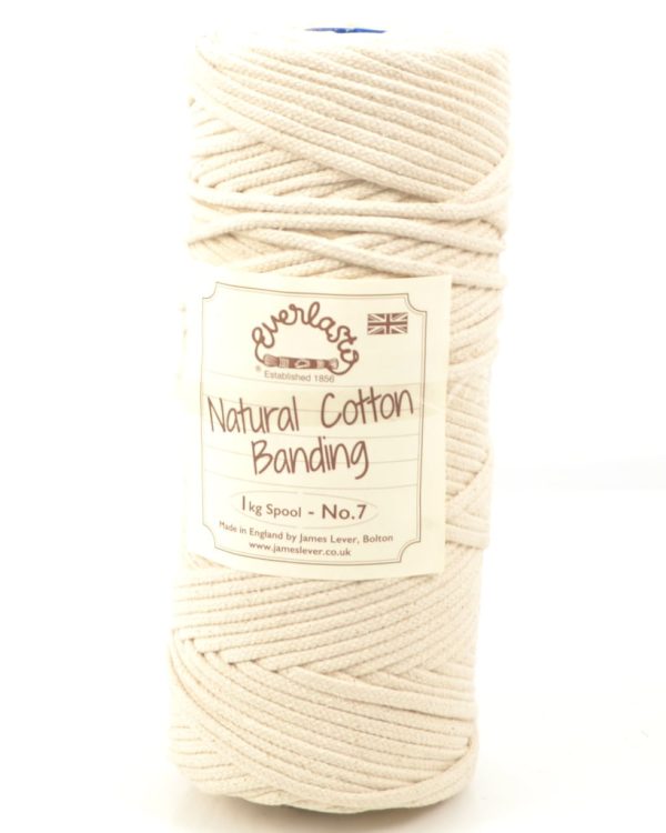 Everlasto No.7 Natural Cotton Tubular Banding 1Kg Spool