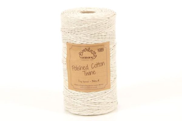 No.4 (3mm) Everlasto Polished Cotton Twine 0.5Kg Spool