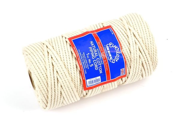 No.5 (5mm) Everlasto Natural Cotton Piping Cord 1Kg Spool