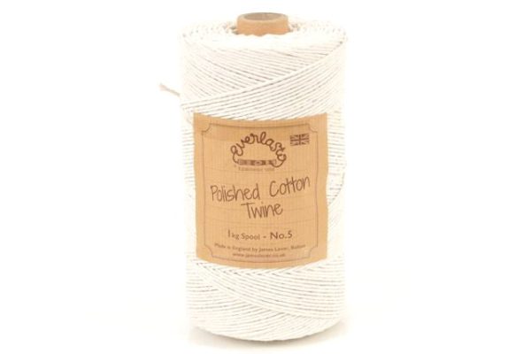 No.5 (2mm) Everlasto Polished Cotton Twine 0.5Kg Spool