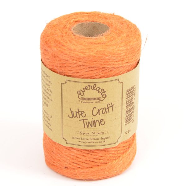 Pumpkin Orange Coloured Jute Twine