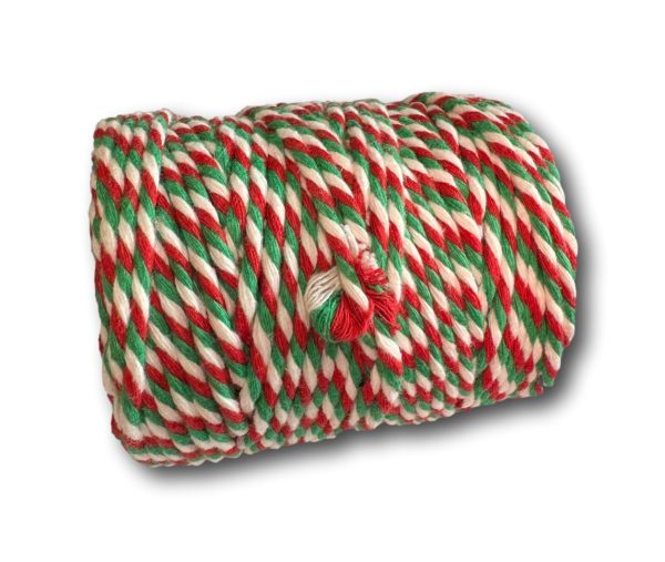 Chunky Bakers Twine Red Green and White ‘Christmas’