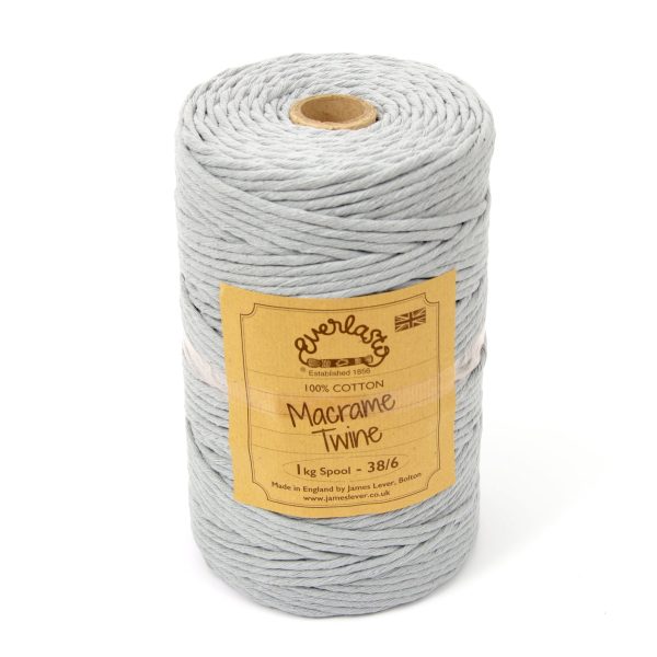 38/6 (4mm) Rivington Mist Macrame Twine 0.5Kg/1Kg Spool