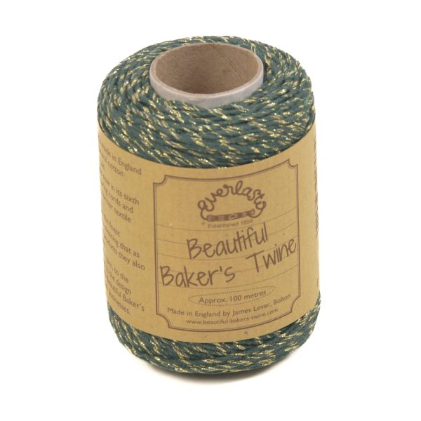 Bakers Twine Finest Moss Green Sparkle