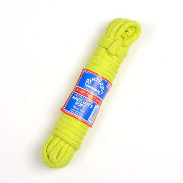 Spring Green Coloured Cotton Magicians Rope 6mm Diameter