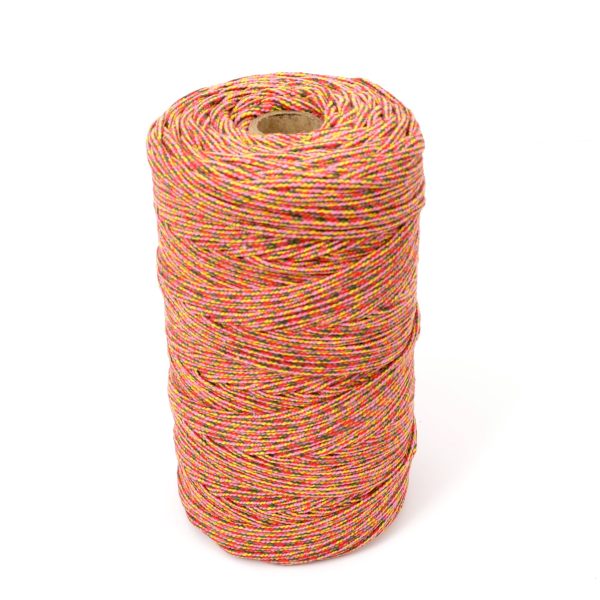 Tutti Frutti (4mm) Coloured Macrame Cotton Banding 1Kg Spool