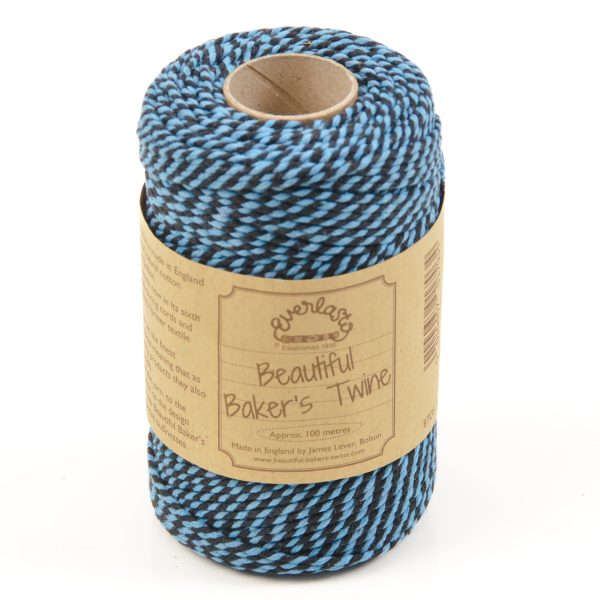 Bakers Twine Black And Sky Blue