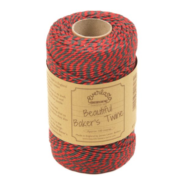Bakers Twine Red And Moss Green